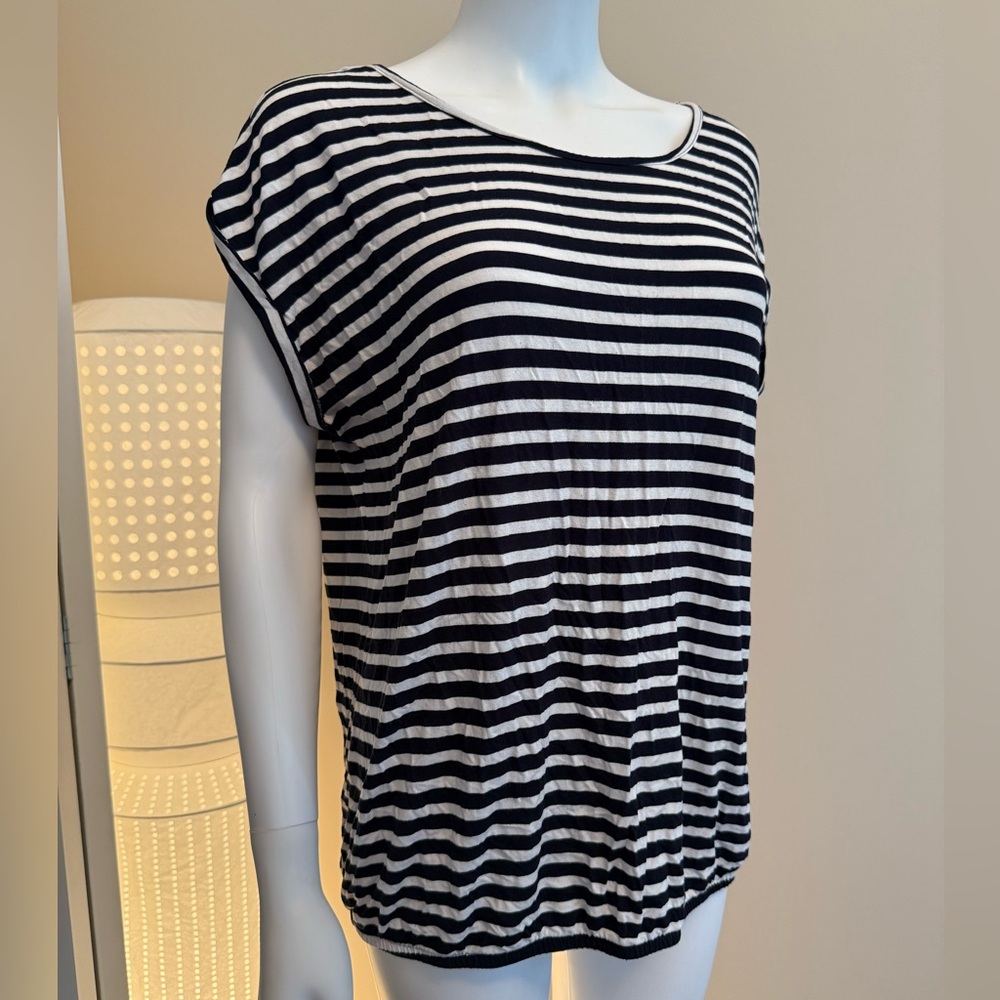 Classic Black and White Striped Women's Tee